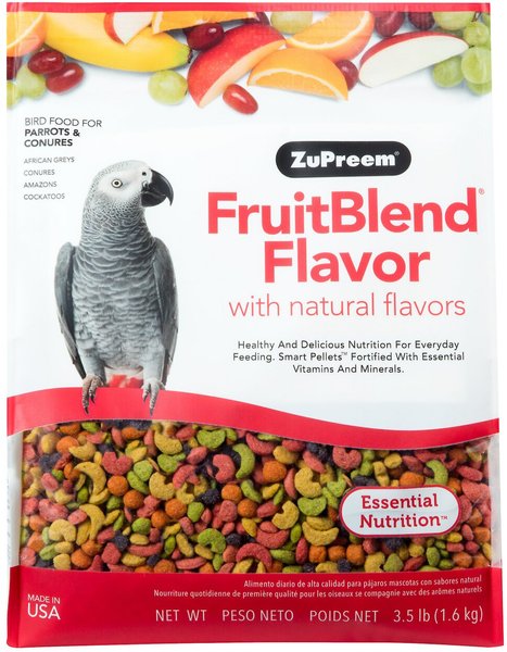ZuPreem FruitBlend Flavor with Natural Flavors Daily Parrot & Conure Bird Food (3.5-lb bag)
