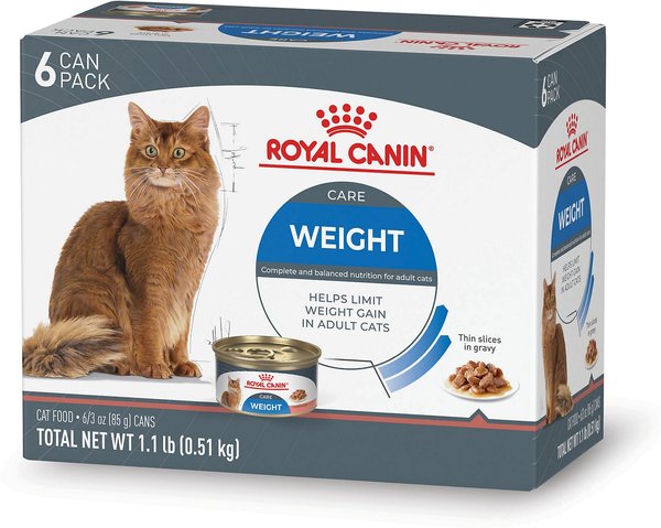 Royal Canin Feline Care Nutrition Weight Care Adult Thin Slices in Gravy Canned Cat Food (3-oz can, case of 6)