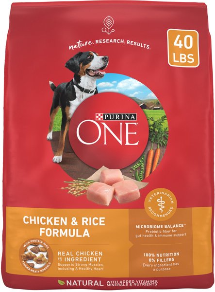 Purina ONE Natural SmartBlend Chicken & Rice Formula Dry Dog Food (40-lb bag)