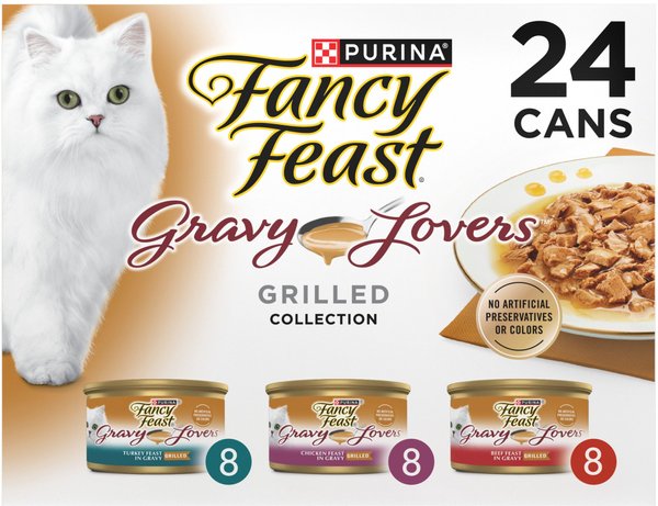 Fancy Feast Gravy Lovers Poultry & Beef Feast Variety Pack Canned Cat Food (3-oz can, case of 24)