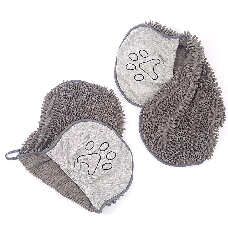 Grooming Towel Glove – Catch Hair While Drying