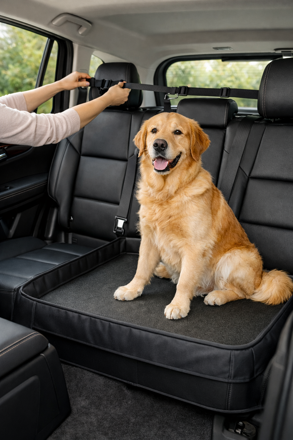 How to install dog car seat cover in SUV step by step