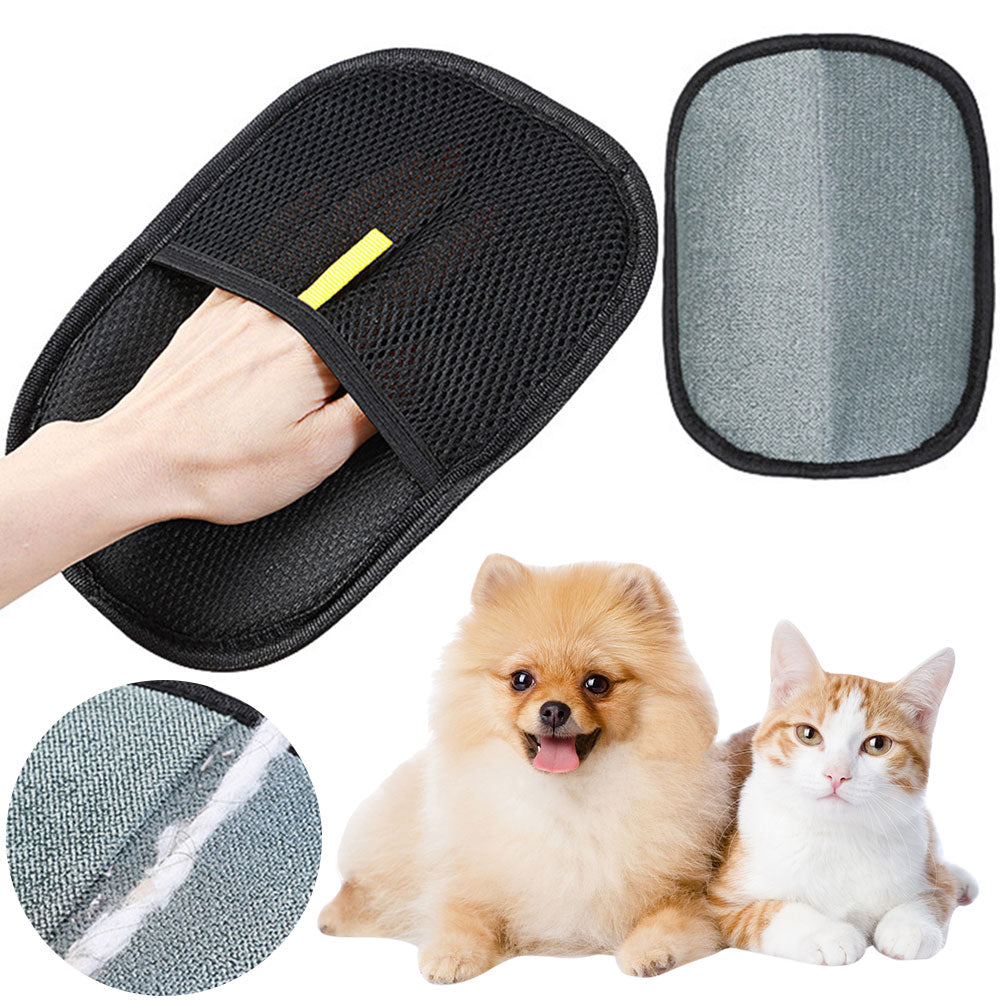 Pet Grooming Gloves – Gentle Hair Removal & Massage for Dogs & Cats