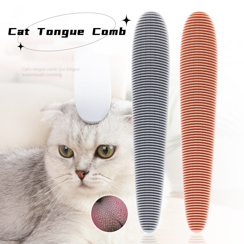 Cat Tongue Grooming Comb – Gentle Massage & Fur Removal Brush