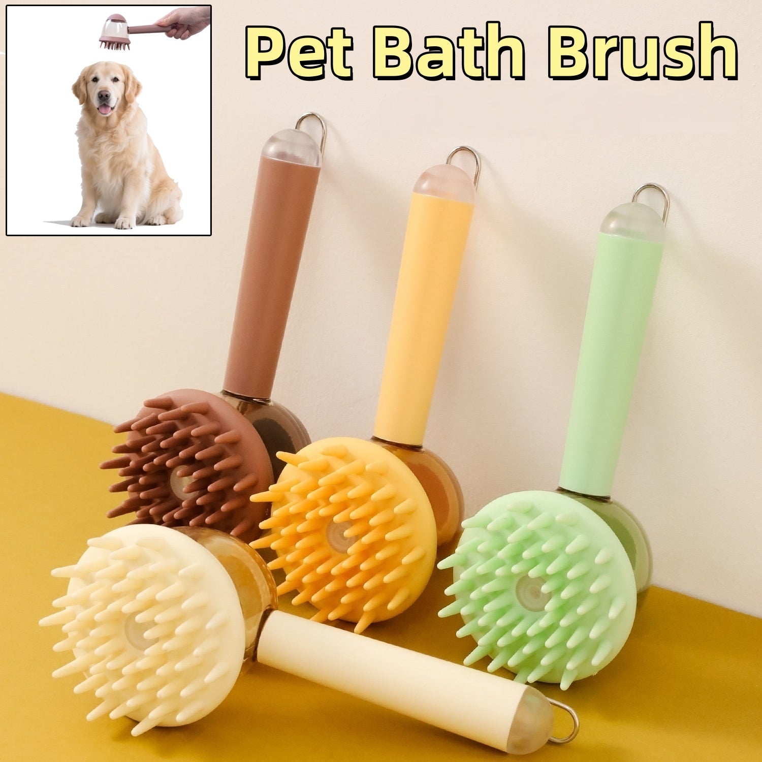 3-in-1 Bath Brush – Wash, Massage & Remove Hair