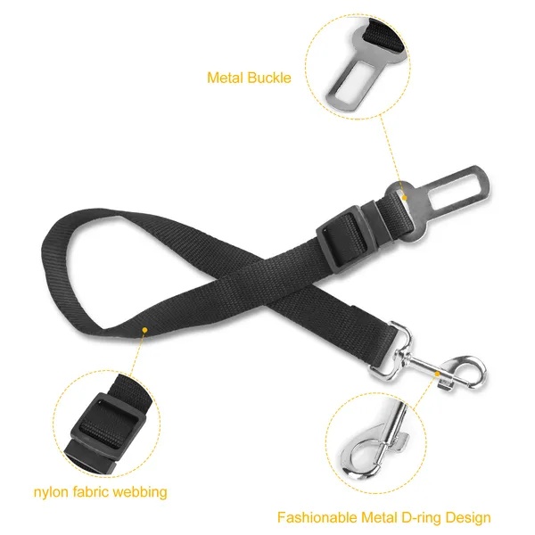 Adjustable Dog Car Seat Belt 2-Pack – Heavy Duty Safety Tether for All Dogs, Universal Fit - Image 2