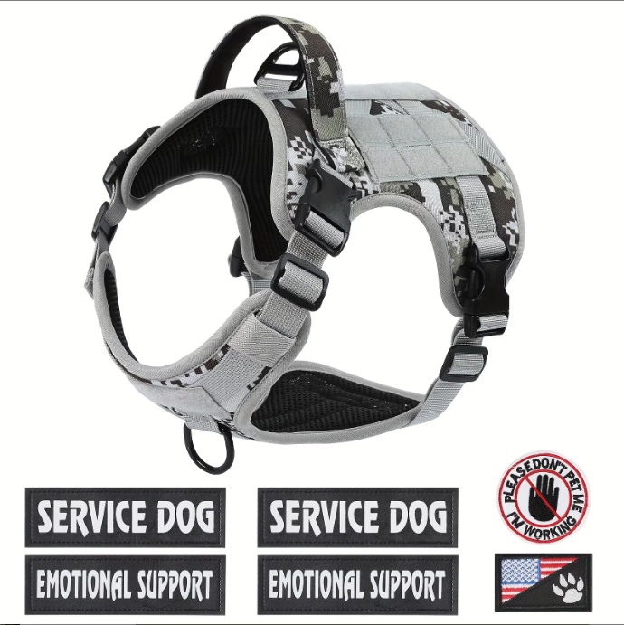 Tactical Dog Car Harness — No-Pull Reflective Vest with Metal Buckle for Large Dogs - Image 7