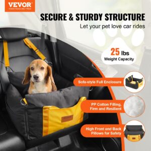 Dog Booster Car Seat for Small Dogs up to 25 lbs — Secure Sofa-Style Pet Seat