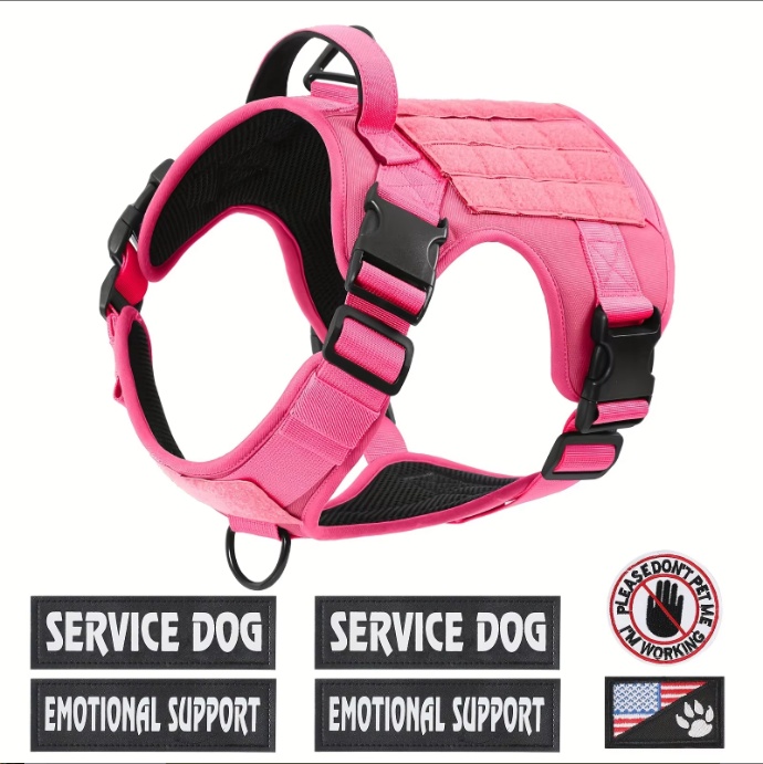 Tactical Dog Car Harness — No-Pull Reflective Vest with Metal Buckle for Large Dogs - Image 6